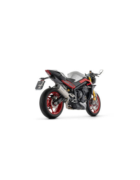 Ligne complète avec silencieux Indy Race EVO ARROW - aluminium dark - embout carbone - non homologué - TRIUMPH