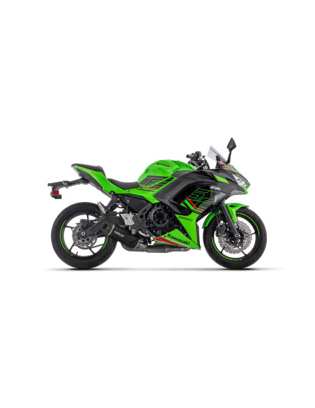 Ligne complète avec silencieux Indy Race EVO ARROW - titane - embout carbone - homologué - KAWASAKI