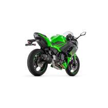 Ligne complète avec silencieux Veloce ARROW - aluminium dark - embout carbone - homologué - KAWASAKI 2