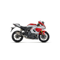 Ligne complète avec silencieux Pista ARROW - aluminium dark - embout carbone - homologué - YAMAHA YZF R7 2026