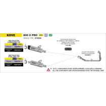 Pare-chaleur en carbone ARROW - KOVE 800X PRO 2024 - 800X PRO / 800X RALLY 2025-2026