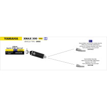 Raccord catalytique pour pot ARROW Urban - homologué - YAMAHA XMAX 300 2017-2020