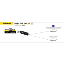 Raccord racing pour pot ARROW Urban - non homologué - PIAGGIO VESPA GTS 300IE 2017-2018 - VESPA GTS 300 HPE 2019-2020