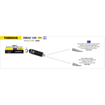 Raccord catalytique pour pot ARROW Urban - homologué - YAMAHA XMAX 125 2018-2020