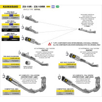 Raccord non catalysé ARROW - non homologué - KAWASAKI ZX-10RR 2021-2023 - ZX-10R / ZX-10RR 2021-2024
