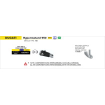 Raccord non catalysé ARROW - non homologué - DUCATI HYPERMOTARD 950 / 950 SP 2022-2024
