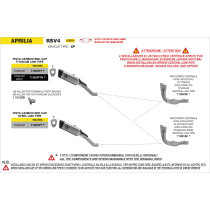Raccord non catalysé en inox ARROW - non homologué - APRILIA TUONO V4 1100 - RSV 4 2025-2026