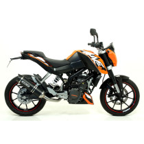 Silencieux Street Thunder ARROW - aluminium dark - embout carbone - homologué - KTM DUKE 125 2011-2016 - DUKE 200 2011-2014