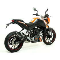 Silencieux Street Thunder ARROW - aluminium dark - embout carbone - homologué - KTM DUKE 125 2011-2016 - DUKE 200 2011-2014 2