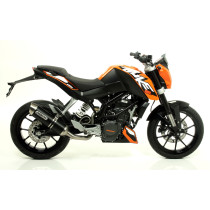 Silencieux Street Thunder ARROW - aluminium dark - embout inox - homologué - KTM DUKE 125 2011-2016 - DUKE 200 2011-2014