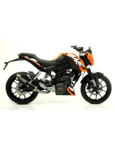 Silencieux Street Thunder ARROW - aluminium dark - embout inox - homologué - KTM DUKE 125 2011-2016 - DUKE 200 2011-2014
