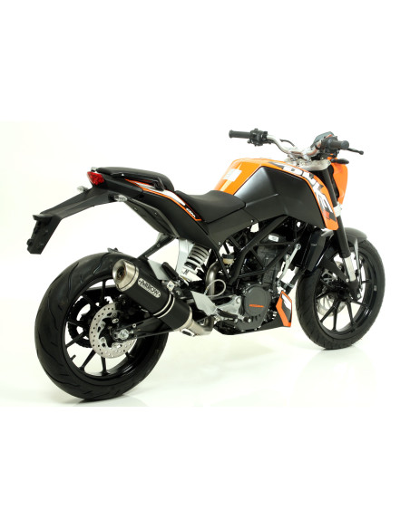 Silencieux Street Thunder ARROW - aluminium dark - embout inox - homologué - KTM DUKE 125 2011-2016 - DUKE 200 2011-2014