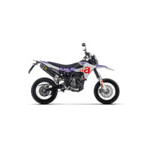 Silencieux Thunder ARROW - aluminium dark - embout carbone - non homologué - APRILIA RX / SX 125 2025-2026