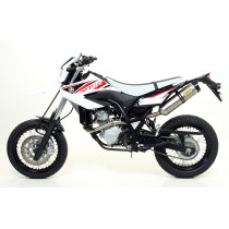 Silencieux Street Thunder ARROW - aluminium dark - embout carbone - homologué - YAMAHA WR 125 R/X 2009-2016