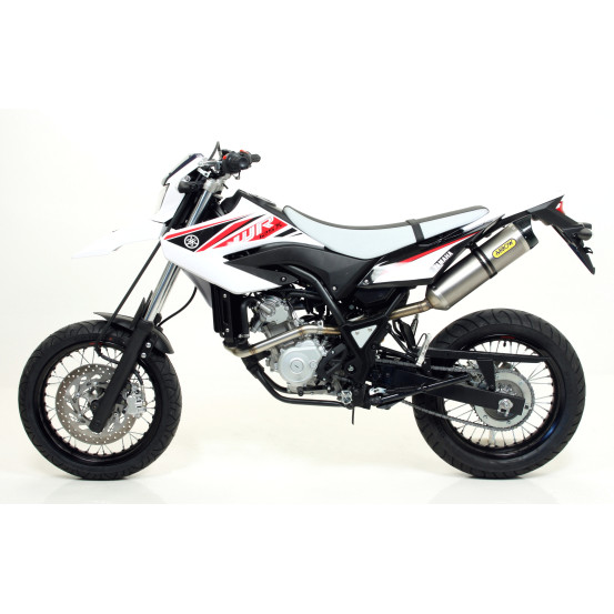 Silencieux Street Thunder ARROW - aluminium dark - embout carbone - homologué - YAMAHA WR 125 R/X 2009-2016