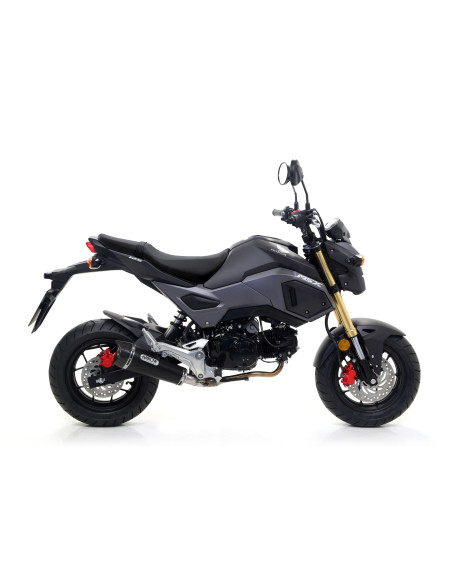 Silencieux X-Kone ARROW - inox dark - embout carbone - homologué - HONDA MSX 125 GROM 2016-2020