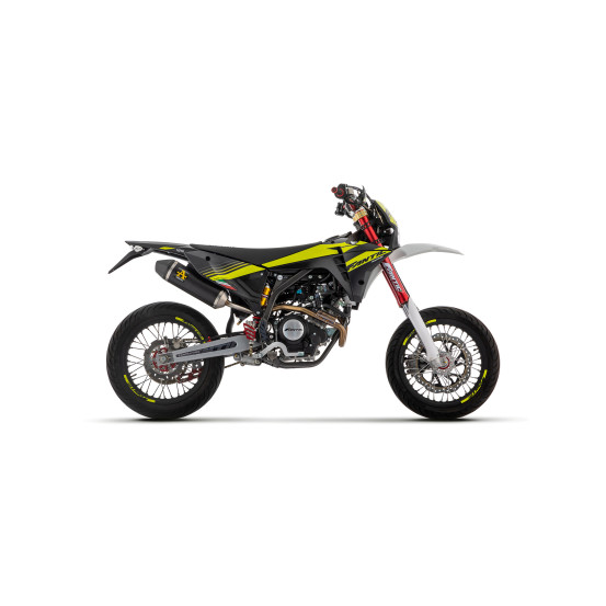 Silencieux Thunder ARROW - aluminium dark - embout en carbone - homologué - FANTIC MOTOR XEF / XMF 125 2023-2024