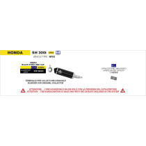 Silencieux Urban ARROW - aluminium dark - embout inox dark - homologué - HONDA SH 300I 2016-2020