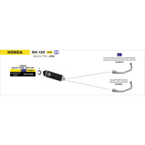 Silencieux Urban ARROW - aluminium dark - embout inox dark - homologué - HONDA 2