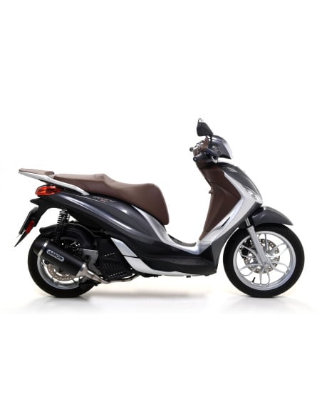 Silencieux Urban ARROW - aluminium dark - embout inox dark - homologué - PIAGGIO MEDLEY 125 - MEDLEY 150 2016-2019