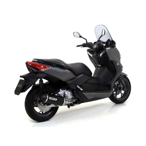 Silencieux Urban ARROW - aluminium dark - embout inox dark - homologué - YAMAHA XMAX 250 2009-2016