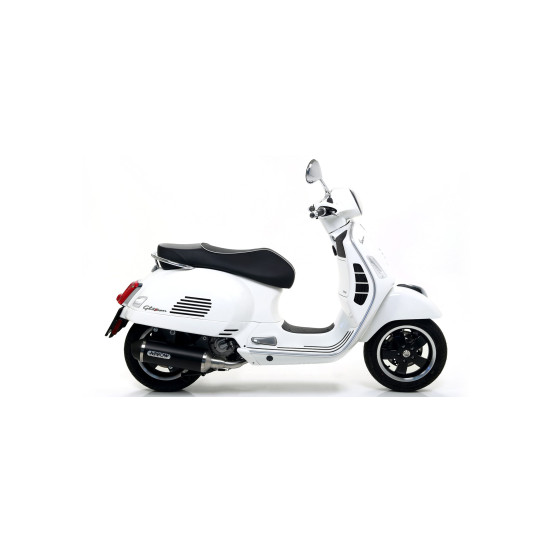 Silencieux Urban ARROW - aluminium dark - embout inox dark - homologué - PIAGGIO