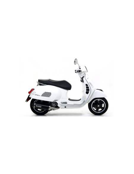 Silencieux Urban ARROW - aluminium dark - embout inox dark - homologué - PIAGGIO