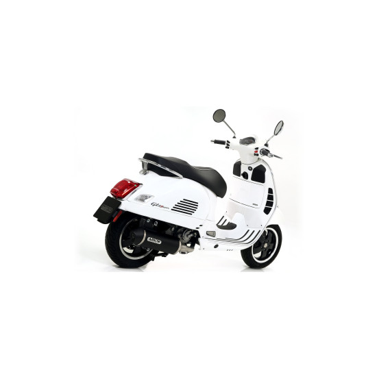 Silencieux Urban ARROW - aluminium dark - embout inox dark - homologué - PIAGGIO