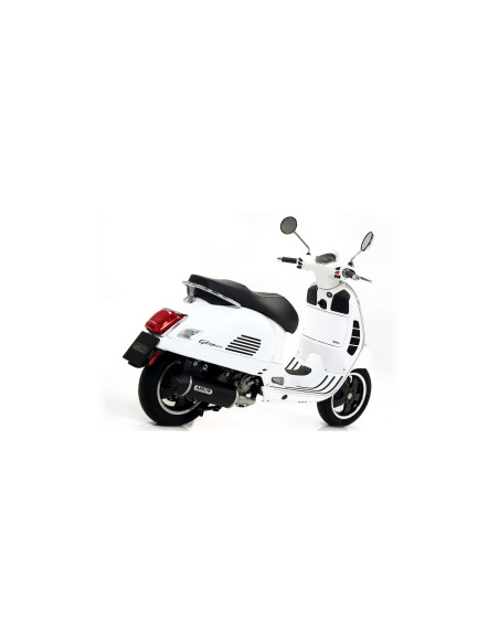 Silencieux Urban ARROW - aluminium dark - embout inox dark - homologué - PIAGGIO