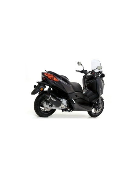 Silencieux Urban ARROW - aluminium dark - embout inox dark - homologué - YAMAHA XMAX 125 2018-2020