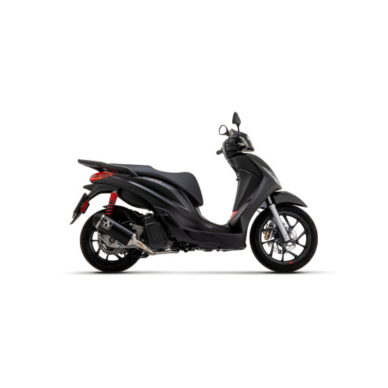 Silencieux Urban ARROW - aluminium dark - embout inox dark - homologué - PIAGGIO