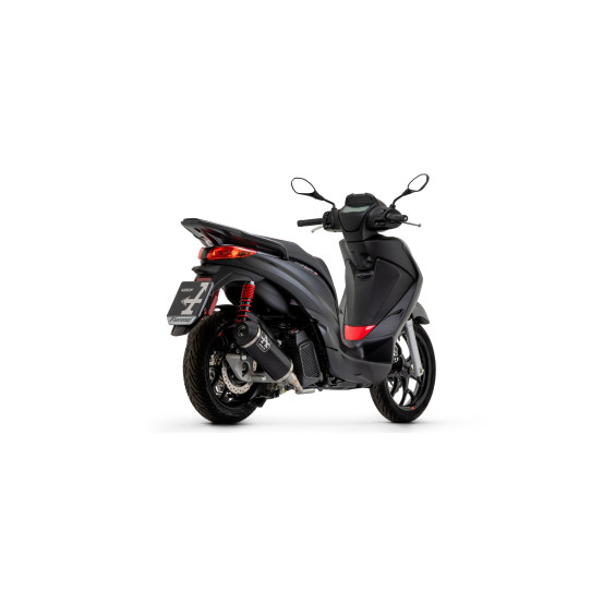 Silencieux Urban ARROW - aluminium dark - embout inox dark - homologué - PIAGGIO