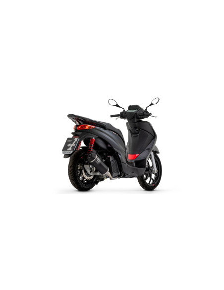 Silencieux Urban ARROW - aluminium dark - embout inox dark - homologué - PIAGGIO