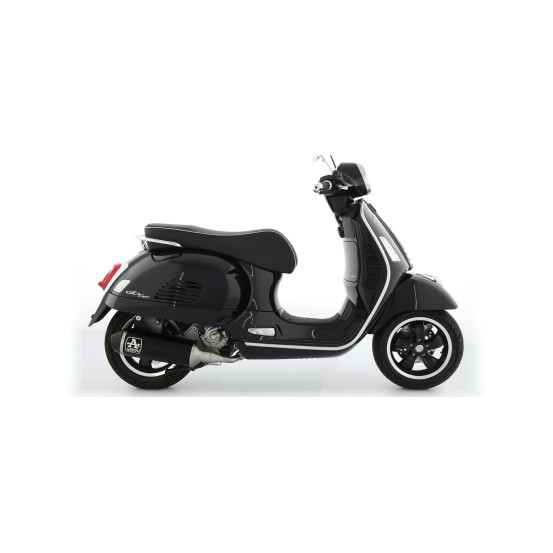 Silencieux Urban ARROW - aluminium dark - embout inox dark - homologué - PIAGGIO