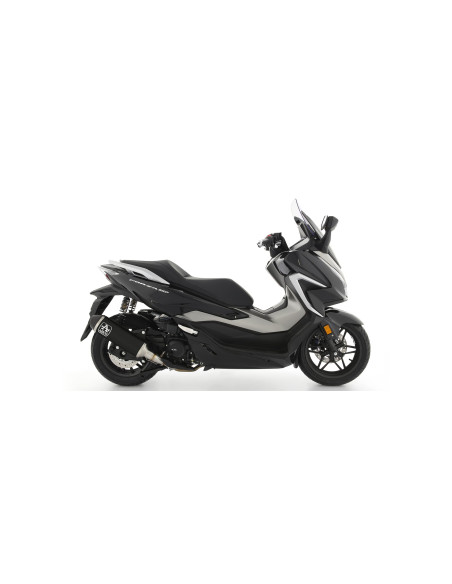 Silencieux Urban ARROW - aluminium dark - embout carbone - homologué - HONDA FORZA 350 2021-2024 - SH 350 2021-2023