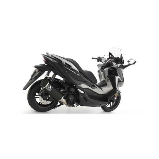 Silencieux Urban ARROW - aluminium dark - embout carbone - homologué - HONDA FORZA 350 2021-2024 - SH 350 2021-2023