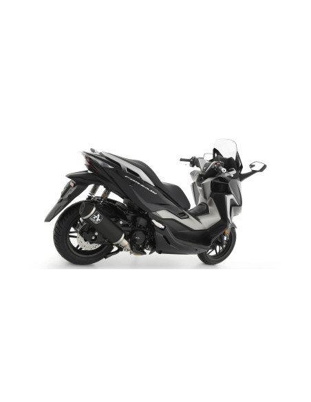 Silencieux Urban ARROW - aluminium dark - embout carbone - homologué - HONDA FORZA 350 2021-2024 - SH 350 2021-2023