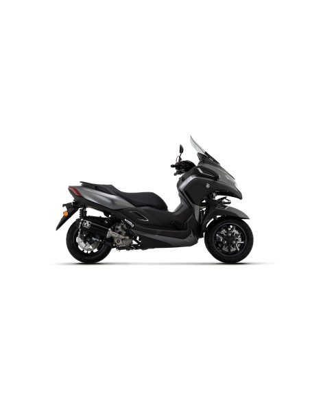Silencieux Urban ARROW - aluminium dark - embout carbone - homologué - YAMAHA TRICITY 300 - XMAX 300 2021-2024