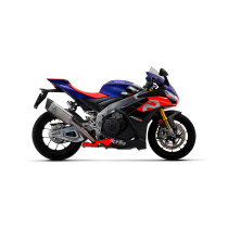 Silencieux Pista avec raccord ARROW  - titane - embout aluminium - non homologué - APRILIA