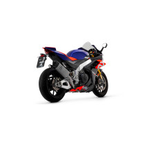 Silencieux Pista avec raccord ARROW  - titane - embout aluminium - non homologué - APRILIA 2