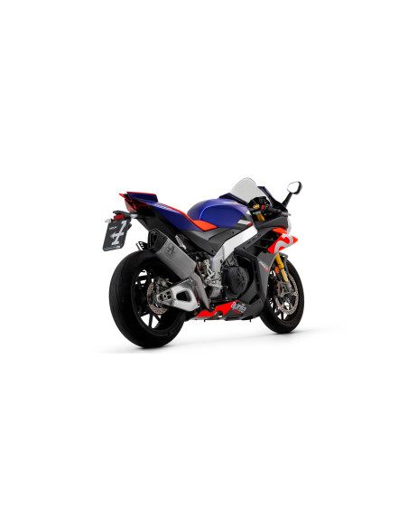Silencieux Pista avec raccord ARROW  - titane - embout aluminium - non homologué - APRILIA