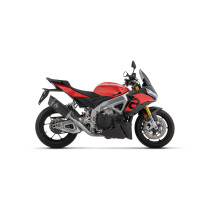Silencieux Pista avec raccord en titane ARROW - titane dark - embout carbone - non homologué - APRILIA