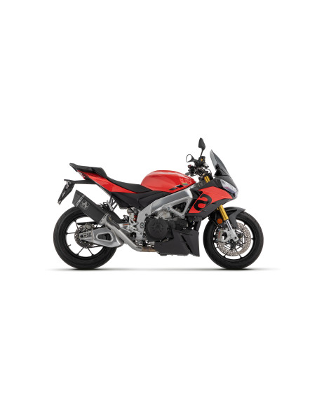 Silencieux Pista avec raccord en titane ARROW - titane dark - embout carbone - non homologué - APRILIA