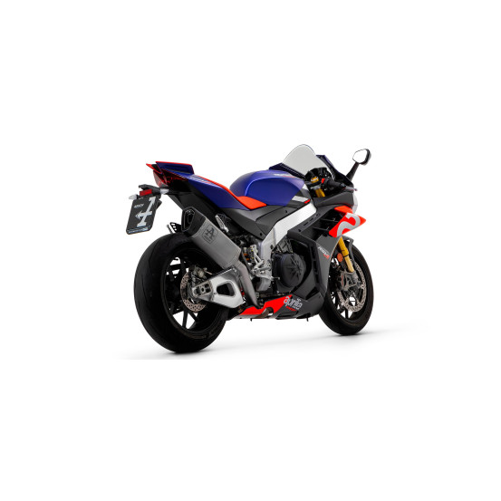Silencieux Pista avec raccord en inox ARROW - titane - embout carbone - non homologué - APRILIA