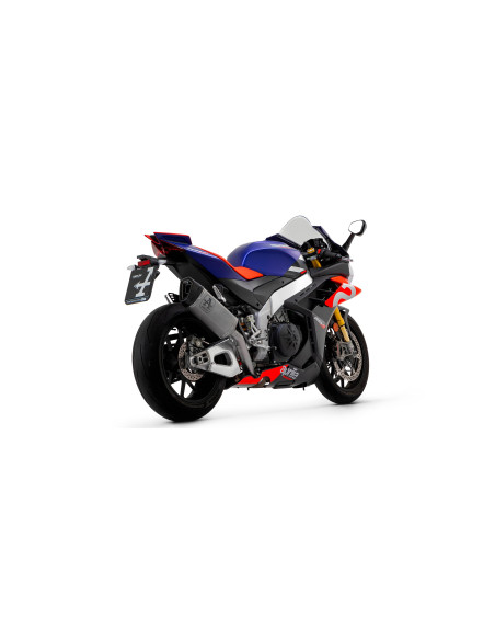 Silencieux Pista avec raccord en inox ARROW - titane - embout carbone - non homologué - APRILIA