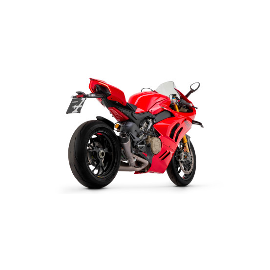 Paire de silencieux Works avec raccords en inox ARROW - titane - embout carbone - non homologué - DUCATI