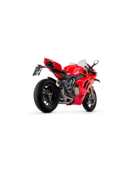 Paire de silencieux Works avec raccords en inox ARROW - titane - embout carbone - non homologué - DUCATI