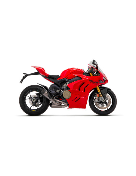 Paire de silencieux Works avec raccords ARROW - titane - embout carbone - non homologué - DUCATI