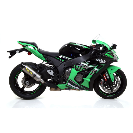 Kit intermédiaire racing ARROW - Silencieux Pro-Race + raccord diamètre 65mm - titane - non homologué - KAWASAKI