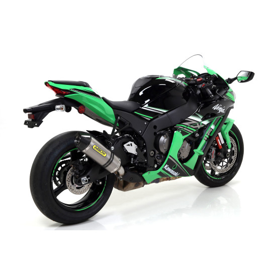 Kit intermédiaire racing ARROW - Silencieux Pro-Race + raccord diamètre 65mm - titane - non homologué - KAWASAKI
